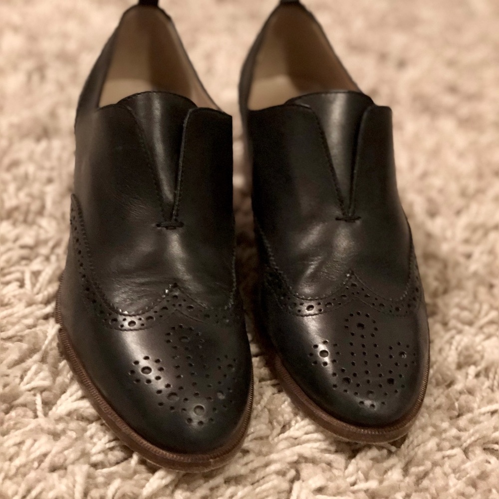 J. Crew navy oxfords sz 8
